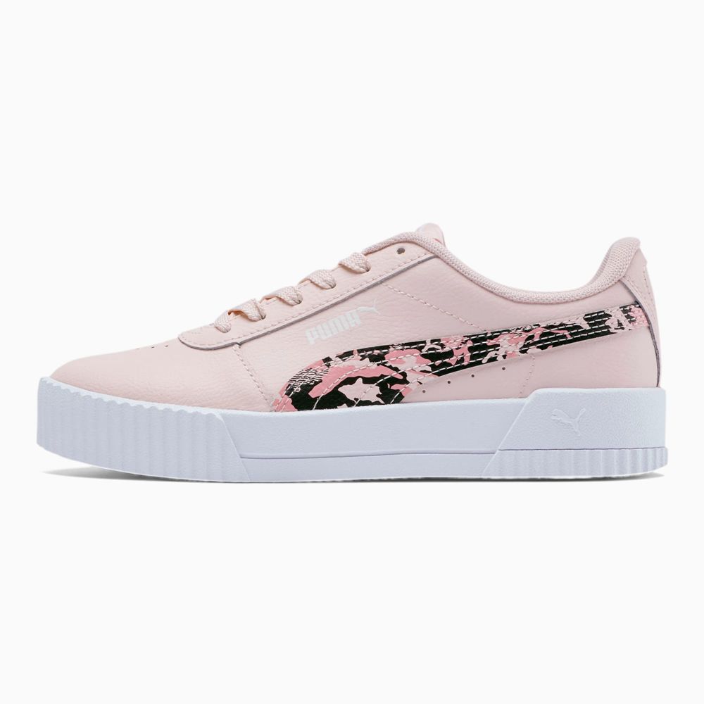 Puma Carina Camo Lány Sportcipő - Rózsaszín/Fekete ( Hungary - VKOSP7052 )